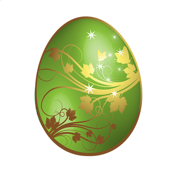 Пасхальные яйца на прозрачном фоне