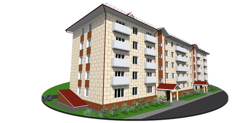 Фасады пятиэтажных жилых домов