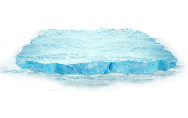 Лед на прозрачном фоне