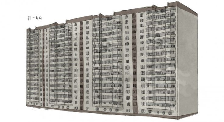 Панельный дом п-44 СССР