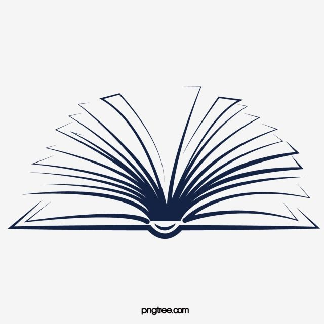 Открытая книга сбоку вектор