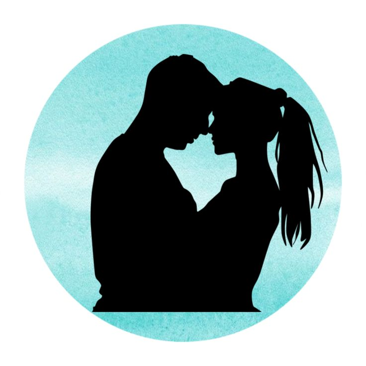 Силуэты влюбленных пар