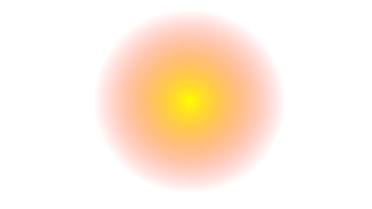 Свечение от солнца без фона