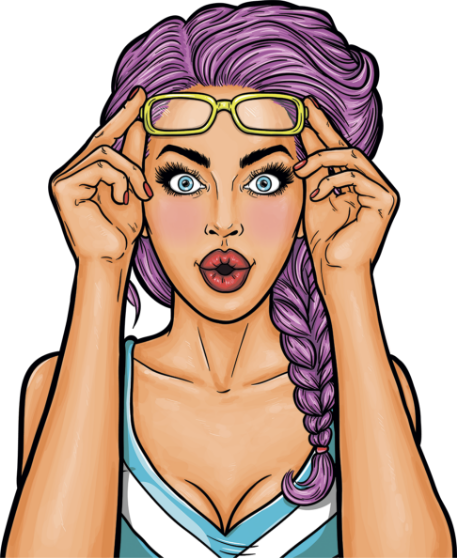 Рисунки девушек в стиле поп-арт