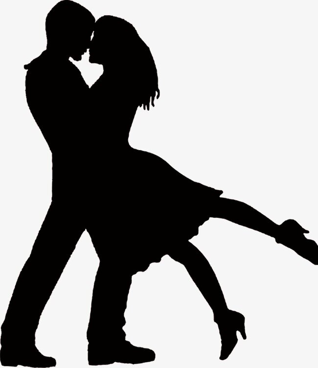 Влюбленные силуэт