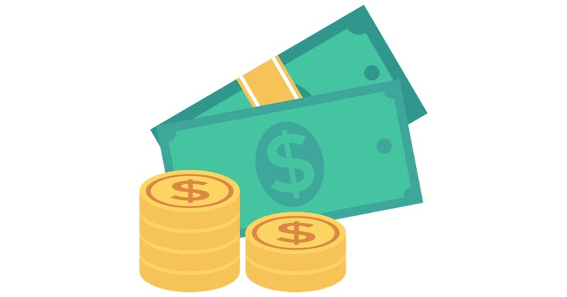 Наличные деньги на белом фоне