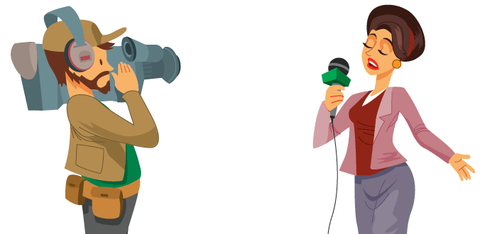 Журналист мультяшный