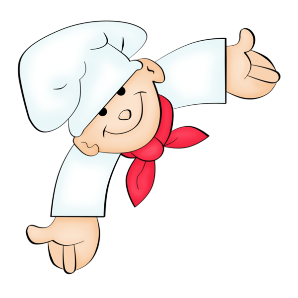 Поваренок на прозрачном фоне для детей