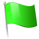 Зеленый флажок на прозрачном фоне