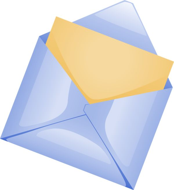 Клипарт конверт на прозрачном фоне