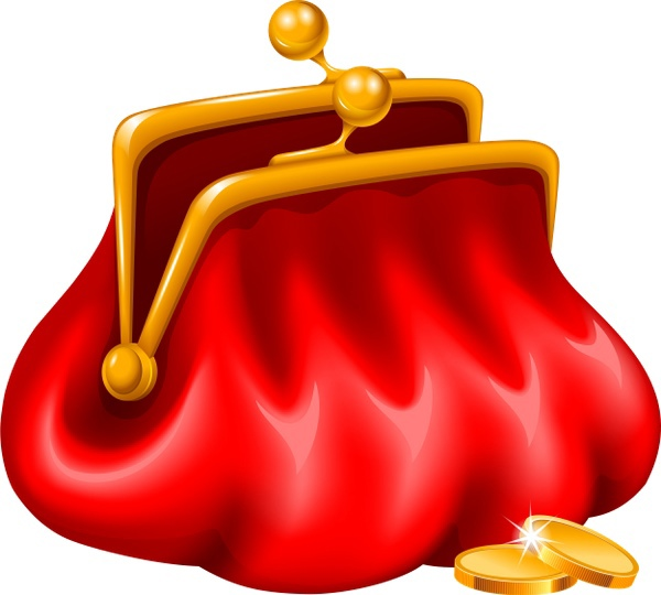 Кошелек с деньгами мультяшный