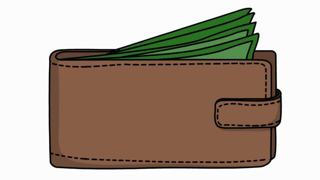 Кошелек на прозрачном фоне