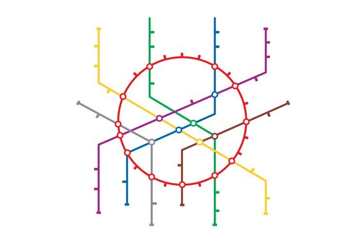 Схема метро без фона