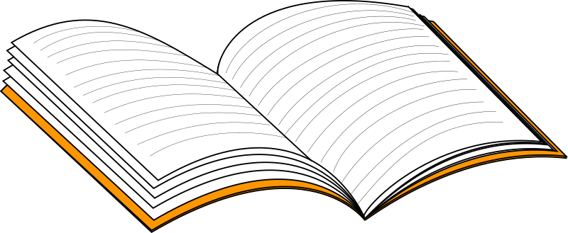 Тетрадь на белом фоне