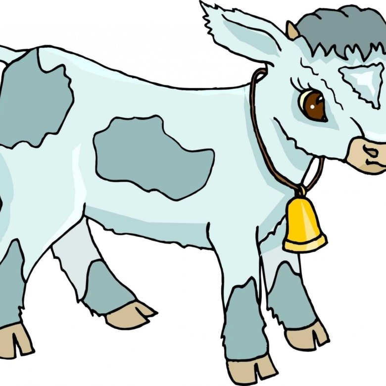 Клипарт теленок на прозрачном фоне