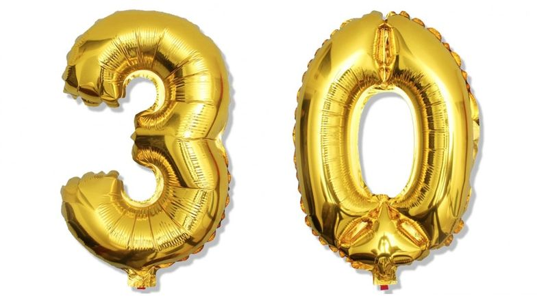 Шар цифра 30