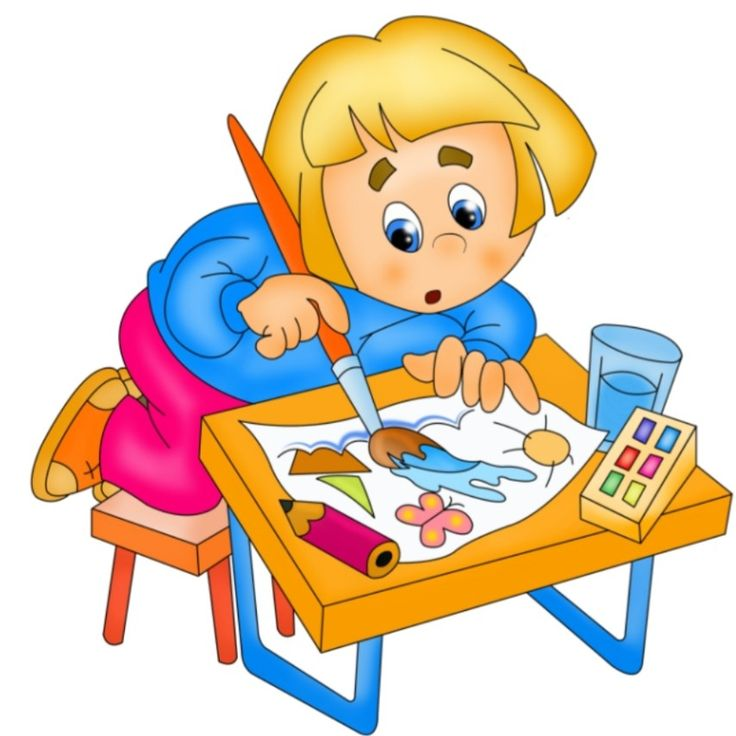 Дети рисуют в детском саду