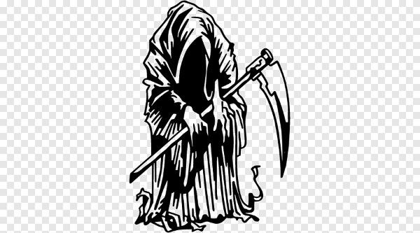 Смерть с косой контур