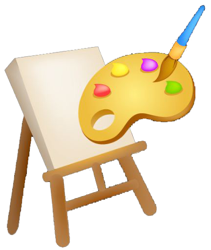 Мольберт и палитра