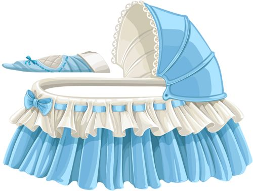 Детская люлька на прозрачном фоне