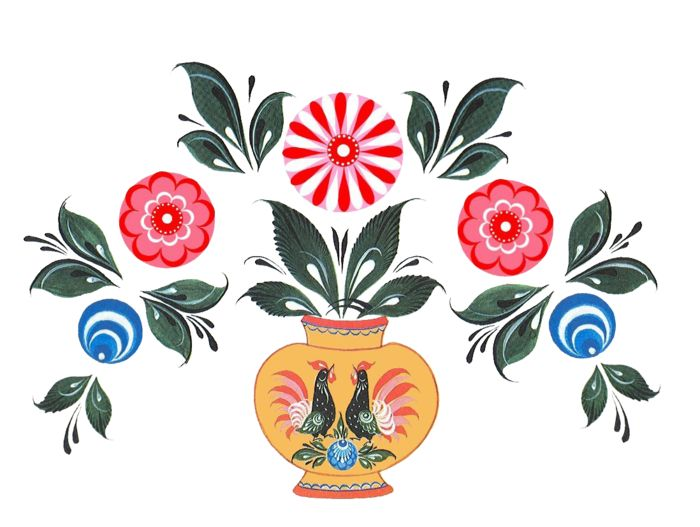 Городец роспись орнамент