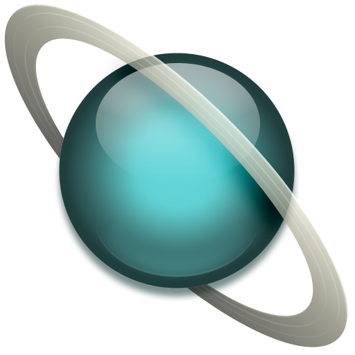 Уран Планета на белом фоне