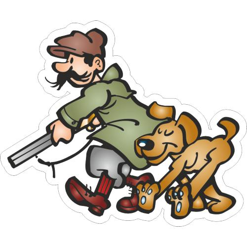 Охотник на прозрачном фоне