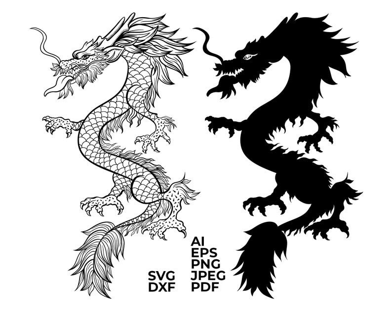 Китайский дракон тату