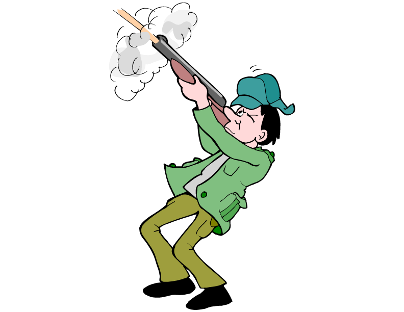 Охотник на прозрачном фоне