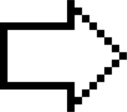 Стрелка на белом фоне пиксельная