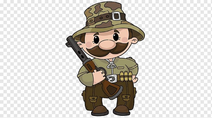 Охотник мультяшный