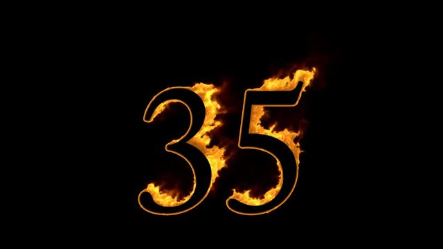 Цифра 35 на фоне