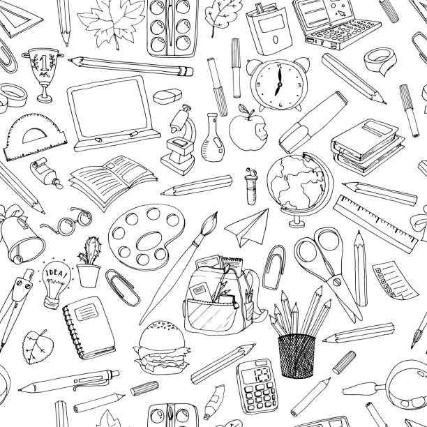 Фон школьные принадлежности