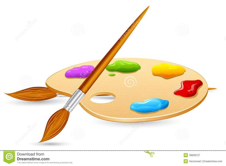 Краски с кисточкой