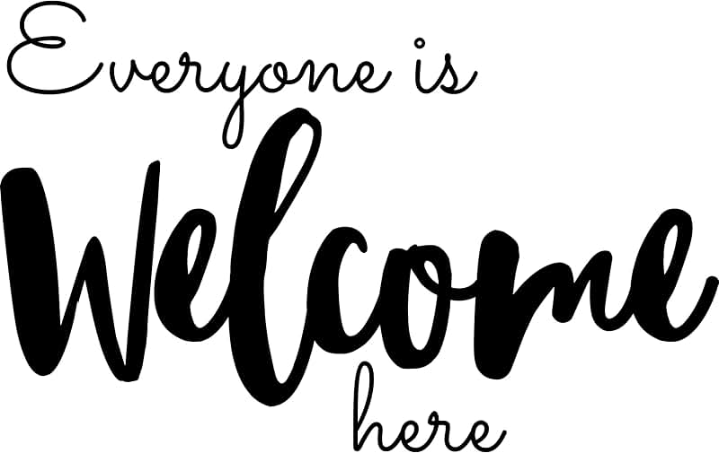 Надпись Welcome на прозрачном фоне