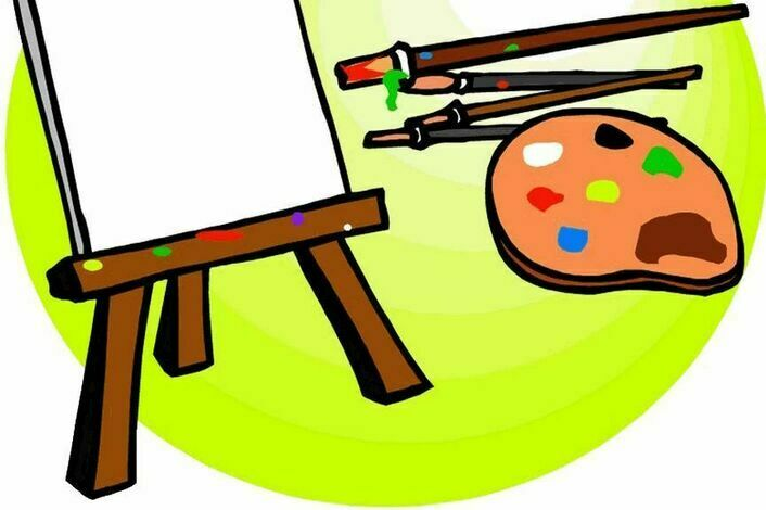 Картина на мольберте