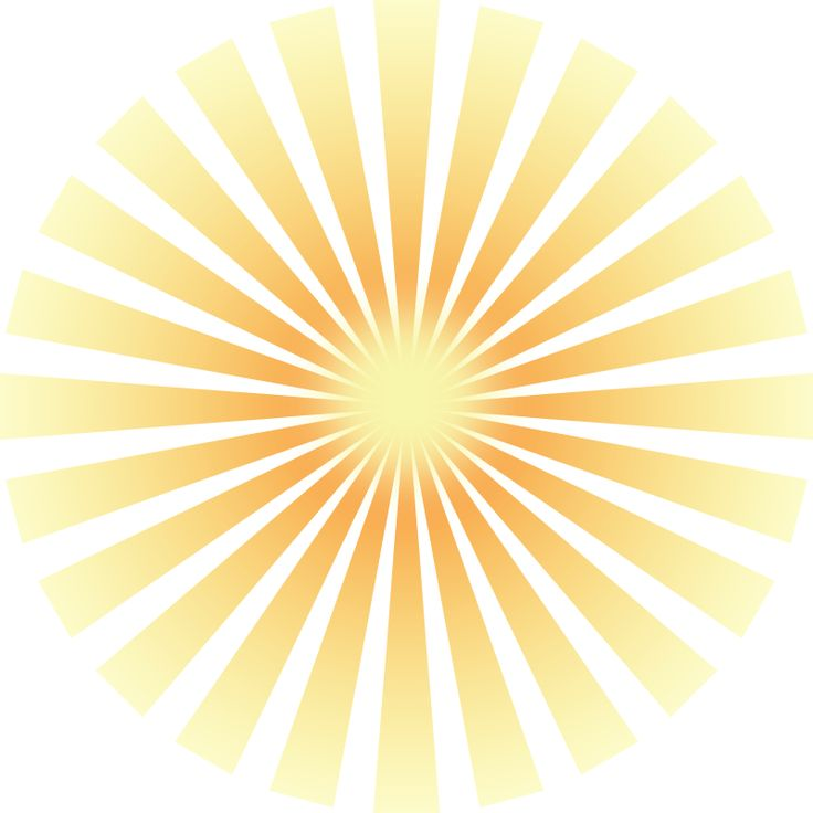 Лучи солнца без фона