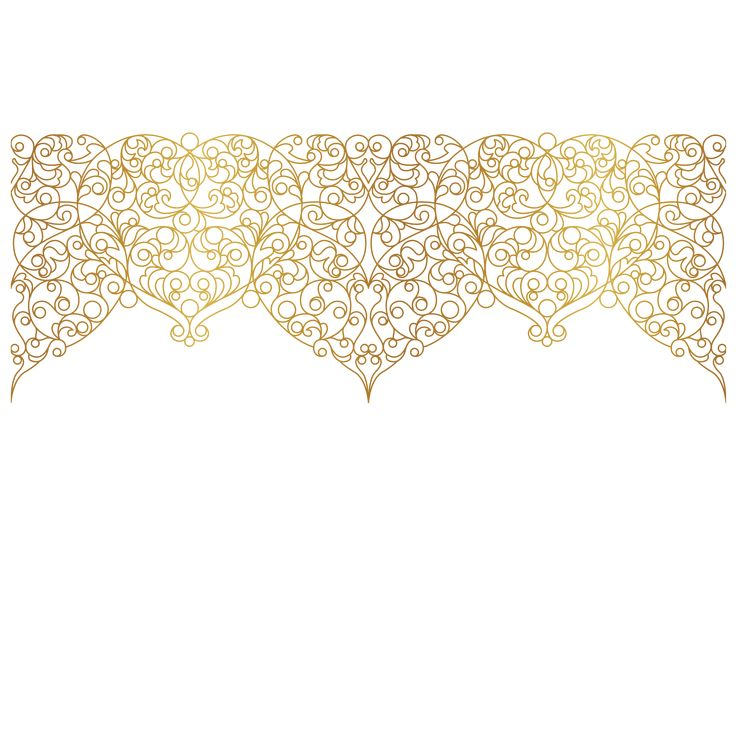 Золотые узоры на прозрачном фоне