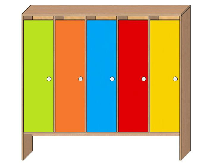 Детские шкафчики в раздевалку для детского сада