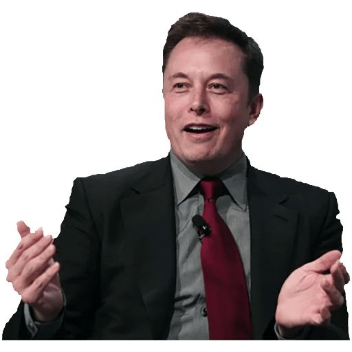 Илон Маск на белом фоне