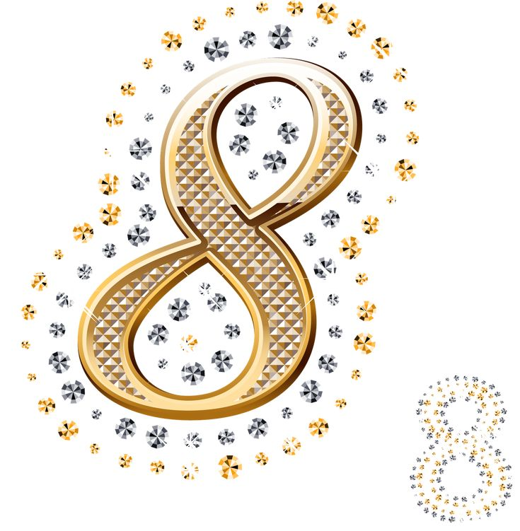 Красивые цифры на прозрачном фоне