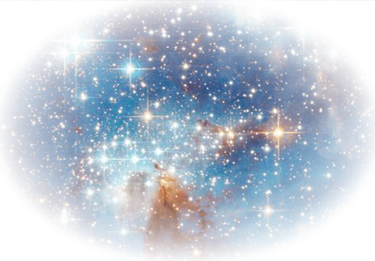 Космические звезды на прозрачном фоне