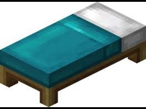 Голубая кровать майнкрафт