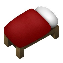 Кровать из МАЙНКРАФТА на прозрачном фоне