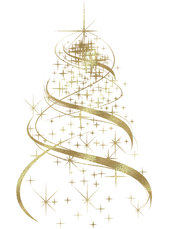 Новогодние элементы на прозрачном фоне