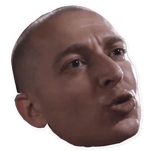 Лицо Оксимирона на белом фоне