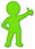 Значок человека зеленый