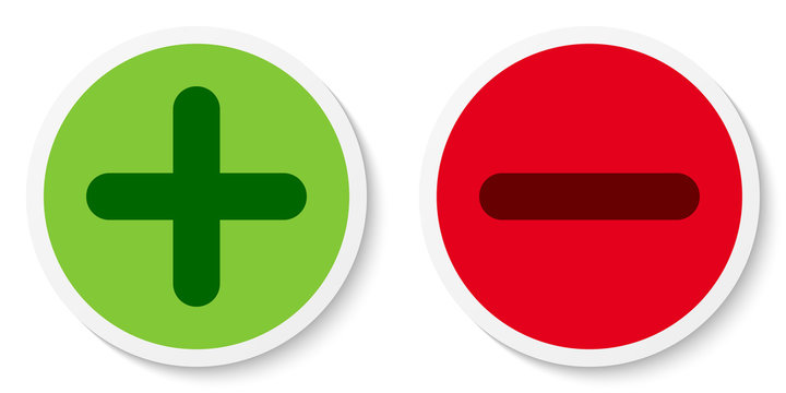 Плюс и минус изображение