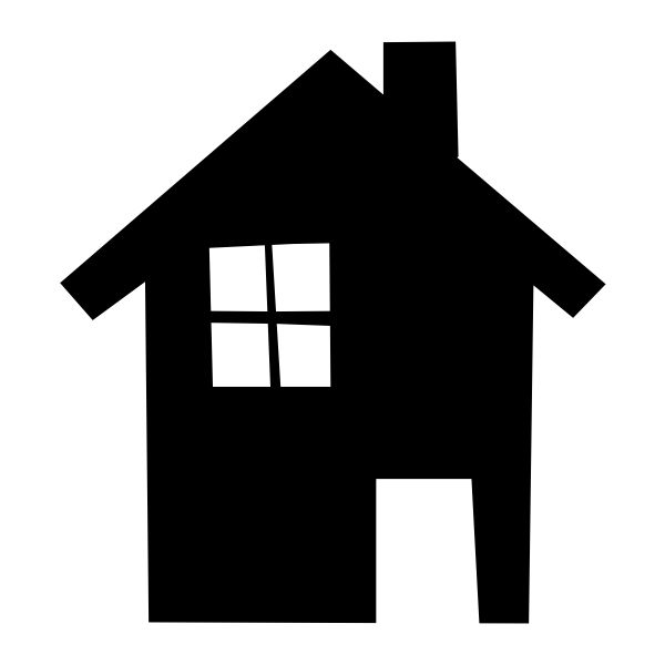 Деревянный дом силуэт