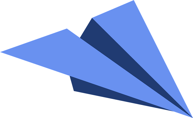 Цветной бумажный самолетик